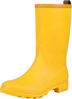 Women's Mid Calf Rain Boots Waterproof Lightweight Garden Shoes