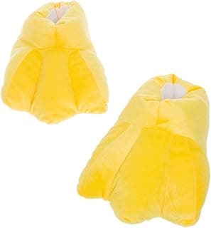 Duck Feet Slippers - Plush Novelty Animal Costume House Shoes w/ Comfort Foam Silver Lilly