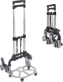 RedSwing Stair Climber, Folding handtruck Dolly with 6 Crystal Wheels, Heavy Luggage Trolley Suitable for Mobile and Shopping use, with a Load Capacity of 180 pounds