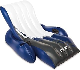 Intex Floating Recliner Inflatable Lounge, 71" X 53", Blue, 58868EP