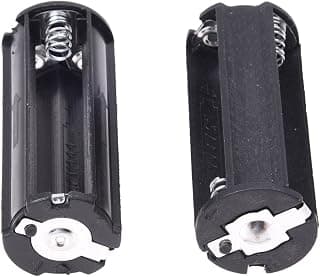 Gaetooely 2Pcs Black Battery Holder for 3 x 1.5V AAA Batteries Flashlight Torch