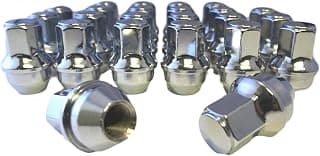 Set of 24 Eisen 14x1.5mm One-Piece Chrome OEM Factory Style Large Lug Nuts for 2015-2020 Ford F-150 F150 Expedition Lincoln Navigator Factory Stock Wheels