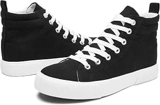 Womens High Top Canvas Sneakers Fashion Classic Shoes Comfortable White and Leopard Walking Shoes