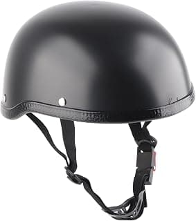Motorcycle Helmet, Retro Motorcycle Half Helmet for Men Women Adults, Exquisite Men Retro Half Face Helmet Matte Black