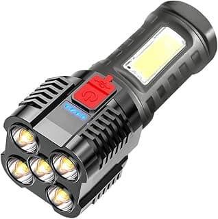 Five Explosion LED Flashlight Super Bright Rechargeable Camping Flashlight Table Lamp Outdoor Lighting