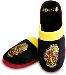 Hogwarts Crest Adult Black Slippers