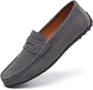 Men's Leather Casual Slip on Loafers Driving Walking Shoes