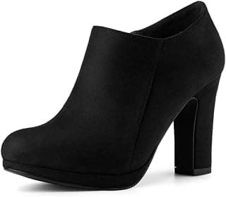 Women's Platform Round Toe Chunky Heel Ankle Booties