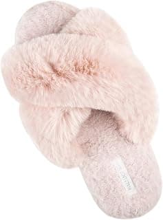 Women's Cross Band Soft Plush Fleece House Indoor or Outdoor Slippers