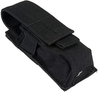 Flashlight Holster Adjustable Heavy Duty Flashlight Pouch Multi-Functional Flashlight Holder Torch Cover Case Bag Black