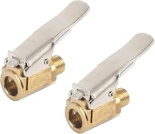 ACROPIX Car Wheel Universal ire Chuck Clip Adapter Air Chuck - Pack of 2 Gold Tone