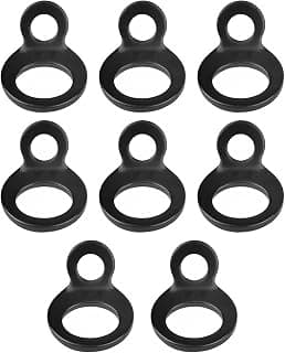 NON-SQUARE Tie Down Strap Rings, 8 PCS Tie-Down Anchors Hooks Stainless Steel Lashing Rings for Tiedown Attachment Points for Dirt Bike, Motorcycle, Trailer, Pickup, Truck, Camper, RV (Pack of 8)