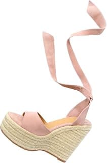 Women's Braided Wedges Espadrille Lace Up Summer Platform Heeled Sandals