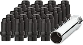 DPAccessories LCE3L6HESBK04024 24 Black 12x1.5 Closed End ET Spline Tuner Lug Nuts for Aftermarket Wheels Wheel Lug Nut