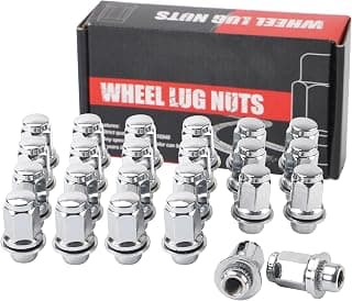 EOTH 24PCS M12x1.5 Chrome Wheel Lug Nuts, 13/16 Hex 1.87" Length Mag Washer Style Black Lug Nuts for Tacoma/4 Runner/SR5/TRD/FJ Cruiser/GX460, OEM+Factory Replacement