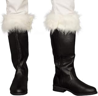 Adult Halloween Christmas Santa Claus Adult Costume Black Boots