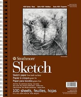 Strathmore Spiral Sketch Book 9-Inch by 12-Inch,100-Sheet
