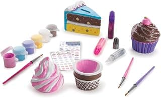 Melissa & Doug Sweet Keepsakes Craft Kit: 2 Decorate-Your-Own Treasure Boxes and a Cake Bank