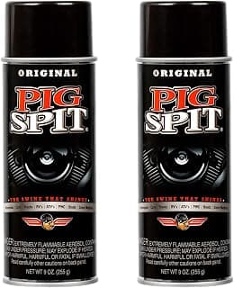 Pig Spit Original for Use on Motors, Transmissions, Vinyl and Black Plastic Trim Components and Tires, 9 oz, 2-Pack