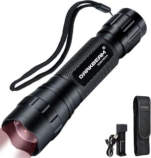 DARKBEAM ir Flashlight Infrared 850nm Light LED Rechargeable Mini for Night Vision, Tactical ir Illuminator with Long Range & High Power, Focus Adjustable for Hunting, Observation, Search