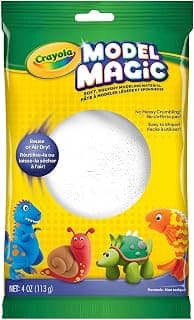 Crayola 113 gm Model Magic, White, School and Craft Supplies, Gift for Boys and Girls, Kids, Ages 3,4, 5, 6 and Up, Holiday Toys, Stocking Stuffers, Arts and Crafts, Easter Basket Stuffers, Easter Gifting (57-4401)