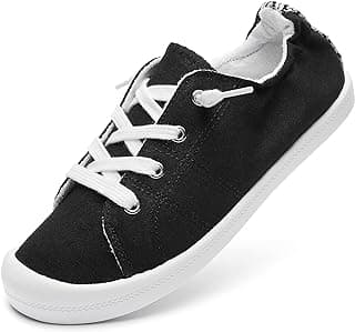 Womens Canvas Slip On Shoes White Black Fashion Sneakers Loafers Shoes for Women