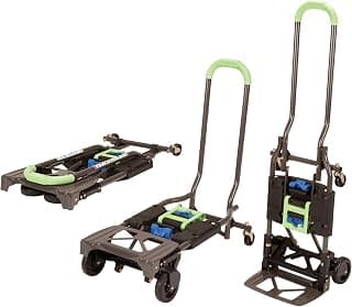 COSCO Shifter 300-Pound Capacity Multi-Position Folding Hand Truck and Cart, Green