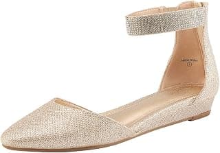 Amiga Women's Low Wedge Flats Shoes