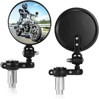 OFIG Motorcycle Mirrors for 7/8'' Handlebars, Adjustable Round Motorcycle Bar End Mirrors Compatible with Most Motorcycle, E-bike, Scooters, ATV, etc.