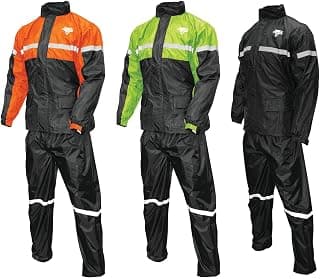 Nelson-Rigg SR-6000-ORG-04-XL Stormrider Rain Suit (Black/Orange, X-Large)
