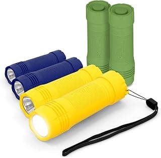 Eveready LED Flashlights (6-Pack) MiniTAC, Bright and Durable Lightweight Flashlights, Textured Easy-Grip (Batteries Included)