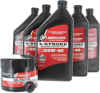 MERCURY Oil Change and Filter Kit 75-90-115hp Four Stroke Outboard 8M0081917