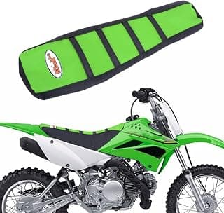 AnXin Dirt Bike Seat Cover Motorcycle Gripper Rubber Soft Skin Seat Covers for KX 65 KLX 110 KLX110 2000-2022 Green