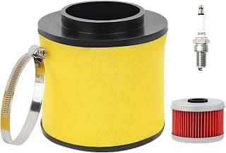 AWHLLRY Air Filter for Honda Rancher 350 TRX 300 350 Foreman 400 450 Fourtrax 300 1992-2000 TRX350FE TRX350FM TRX350TE TRX350TM with Oil Filter & Spark Plug Replaces 17254-HC5-900 15412-HM5-A10, 1 PCS