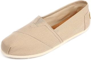 Women's Canvas Shoes Slip-on Ballet Flats Classic Casual Sneakers Daily Loafers