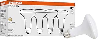 Sylvania ECO LED BR30 Light Bulb, 65W = 10W, Dimmable, Frosted Finish, 650 Lumens, 2700K, Soft White - 4 Pack (40870)