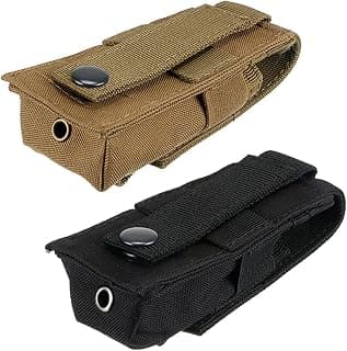 2Pcs Flashlight Molle Bag Torch Belt Holster Holder