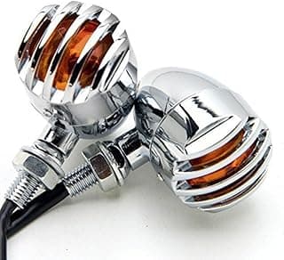 TASWK Chrome Heavy Duty Motorcycle Bullet Turn Signals Bulb Indicators Blinkers Lights for Dyna Davidson a Pair