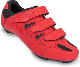 Hiland Unisex Wide Cycling Shoes Compatible with Peloton&Look Delta/Shimano SPD Cleats-3 Velcro Straps-Clip in Road/Mountain/Indoor Bike Shoes for Mens and Womens