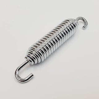 Chrome 3-7/8" Kickstand/Jiffy Stand Spring 1985-2006 Harley Softail, 1985-1986 Wide Glide FXWG, 1991-1994 FXR, 1991-1998 Tour Glide FLT, Electra Glide FLHT, 1985-2006 Sportster XL Replaces #50005-85A