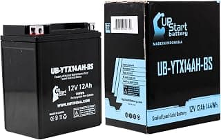 UB-YTX14AH-BS Battery Replacement for 1994 Yamaha YFM40FW Kodiak 400 CC ATV - Factory Activated, Maintenance Free, Motorcycle Battery - 12V, 12AH, UpStart Battery Brand