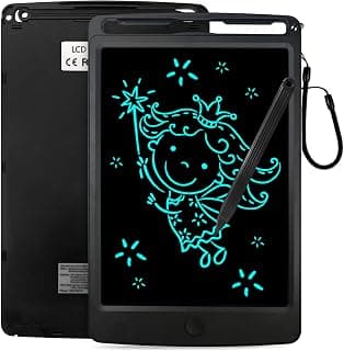 Richgv LCD Writing Tablet for Kids, 8.5 Inch Doodle Board Erasable Drawing Tablet Writing Pad Drawing Pad with Lanyard, Educational Learning Toys Girls Boys Gifts for 3 4 5 6 7 Year Old (Black)