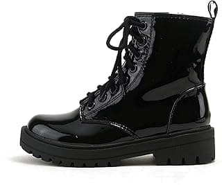 FIRM - Lug Sole Combat Ankle Bootie Lace up w/Side Zipper