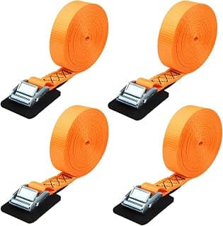 JCHL Sturdy 20-foot-by-1-inch Tie Down Strap Lashing Strap Cargo Tie-Down Strap Padded Cam Lock Buckle 1000lbs Capacity (4-Pack)