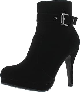 George-15 Women's Strap Buckle Stiletto Heel Ankle Booties
