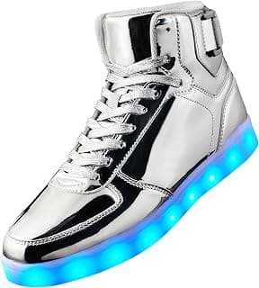 Unisex LED Light Up Shoes, Fashion High Top LED Sneakers USB Rechargeable Glowing Luminous Shoes for Men, Women, Teens