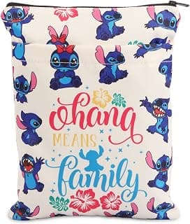 KEYCHIN Ohana Fans Book Sleeve Hawaiian Trip Inspired Gifts Cartoon Means Family Book Cover Cartoon Character Book Protector (Means Family BS)