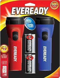 EVEREADY LED Flashlight Multi-Pack, High Lumens Flash Light, Perfect Flashlights for Camping Accessories, Hurricane Supplies, Survival Kits, Safe Flashlights for Kids, Batteries Included