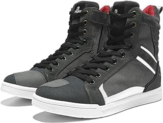 BORLENI Motorcycle Boots Street Riding Shoes Anti-Slip Outdoor Trekking Hike Work Shoes for Men