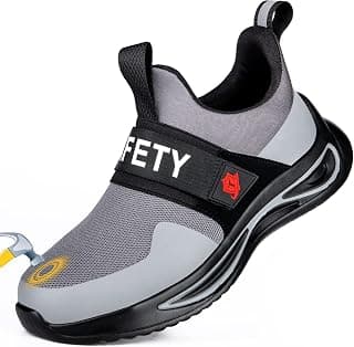 Steel Toe Shoes for Men Women-Slip Resistant Safety Work Sneakers Comfortable Lightweight Indestructible Composite Toe Shoes